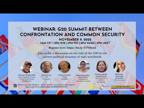 G20 Summit – Between Confrontation and Common Security [Webinar]