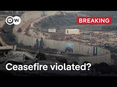 Israel-Hezbollah ceasefire reportedly violated by IDF fire on &#039;suspects&#039; | DW News