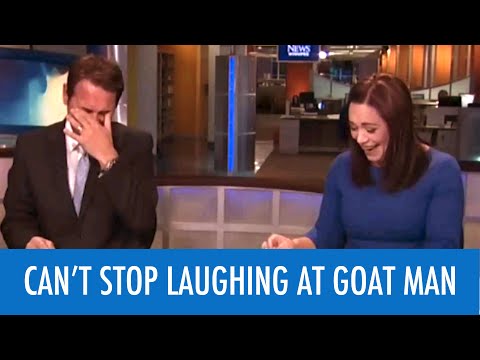 News Anchors Can&#039;t Stop Laughing At Goat Man