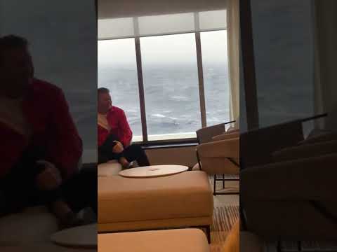 Cruise Ship Room Windows Huge Waves