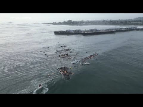 3 fall into ocean after Santa Cruz Wharf collapses due to strong waves ahead of storm