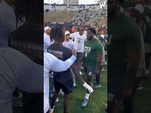 Things got HEATED pre-game between Colorado and Colorado State 😳