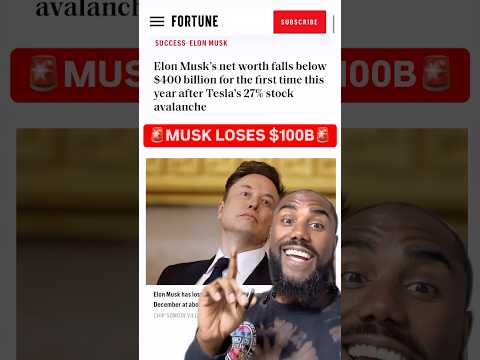 Elon Musk loses $100 Billion! 📉👀🚨 Is it time to buy the dip? #Tesla #SpaceX