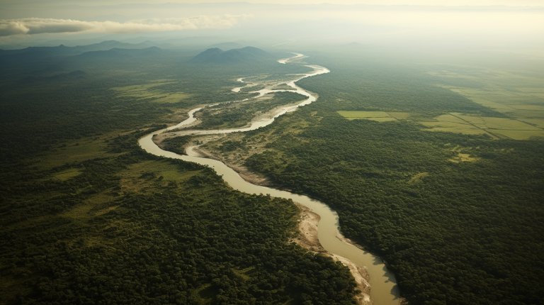 Qual rio separa a Guiana da Venezuela?
