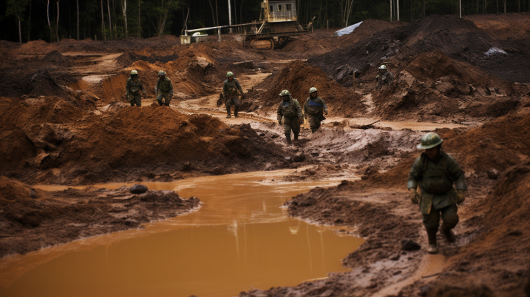Forças Brasileiras em Ação Contra a Mineração Ilegal de Ouro na Amazônia