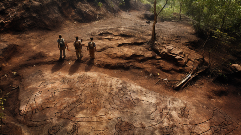 Descoberta Arqueológica no Brasil Revela Petroglifos e Pegadas de Dinossauros