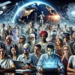 A realistic high-definition image illustrating the concept of how technology is shaping the future of communication. The image depicts a diverse array of individuals, from various ethnic backgrounds such as Caucasian, Hispanic, Black, Middle-Eastern, South Asian, and White, engaging in different forms of digital communication. Some are seen using futuristic devices for video conferencing, others are working with advanced holographic interfaces or augmented reality glasses. In the background, networks of glowing lines symbolize the global connectivity offered by the internet and satellite communication.