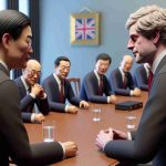 A realistic, high-definition representation of a high-ranking UK politician embarking on new commercial ventures during a meeting with a prominent Chinese statesman.