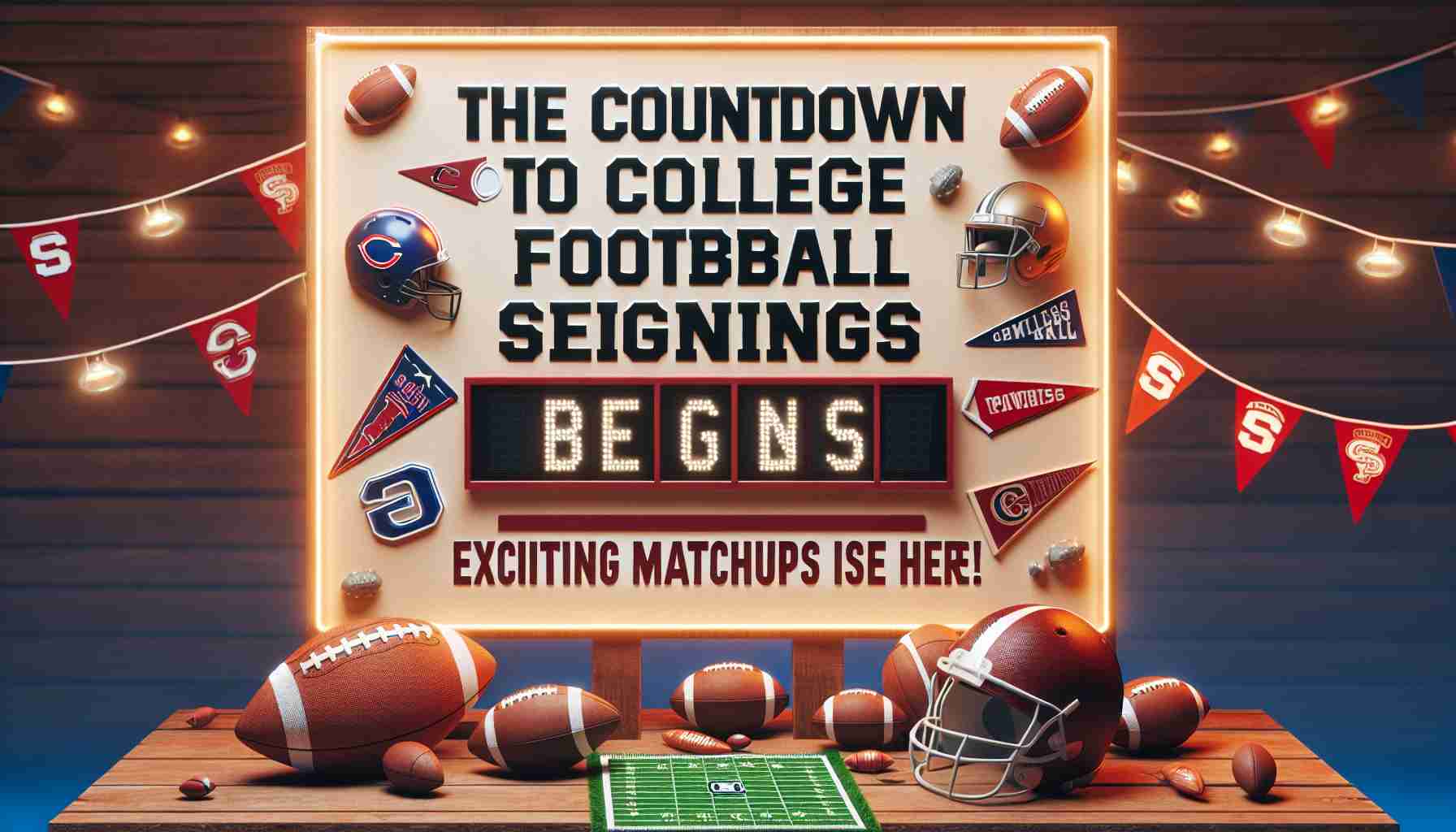 The Countdown to College Football Signings Begins! Exciting Matchups Are Here! 